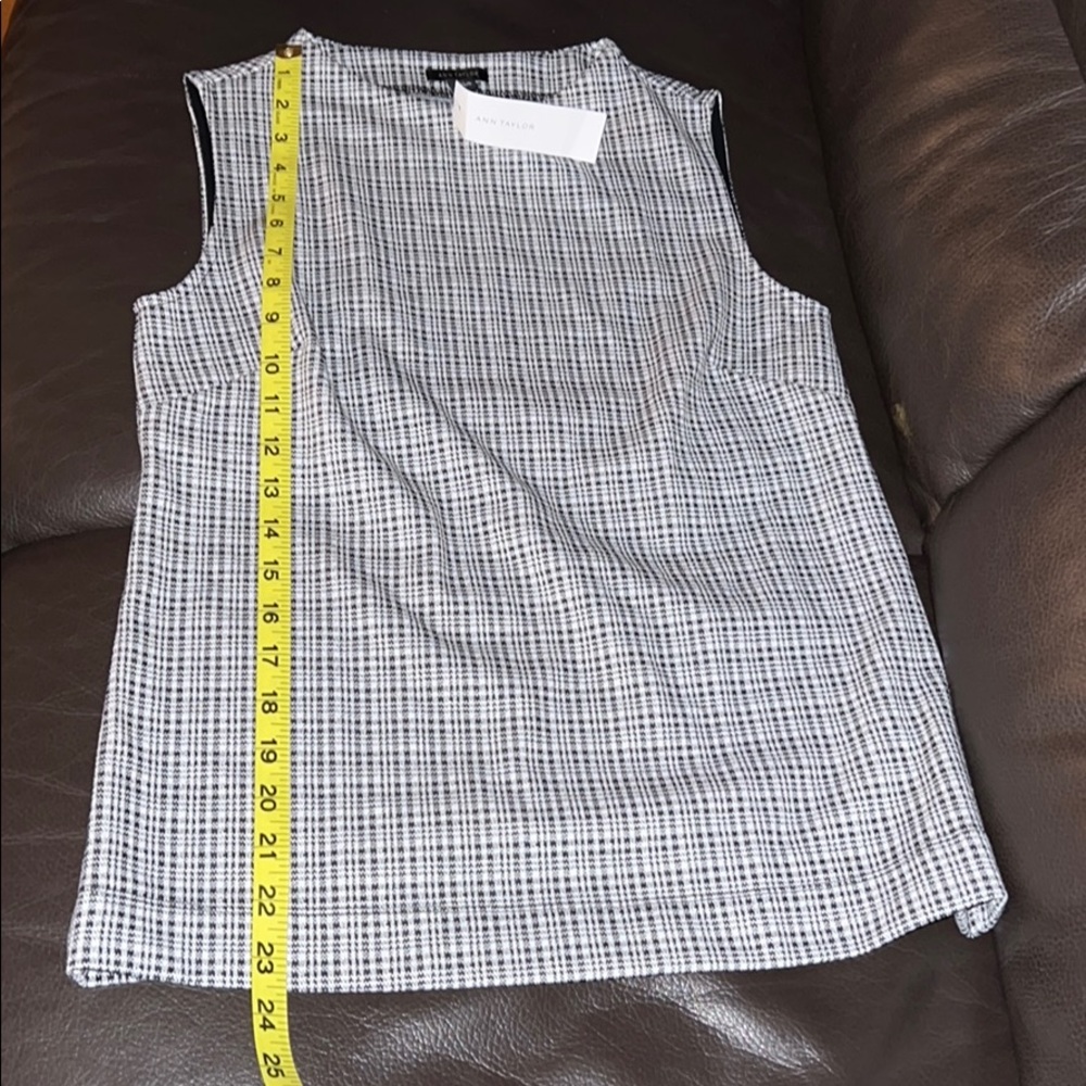 Ann Taylor Gingham High Neck Tank Top - Picture 6 of 8